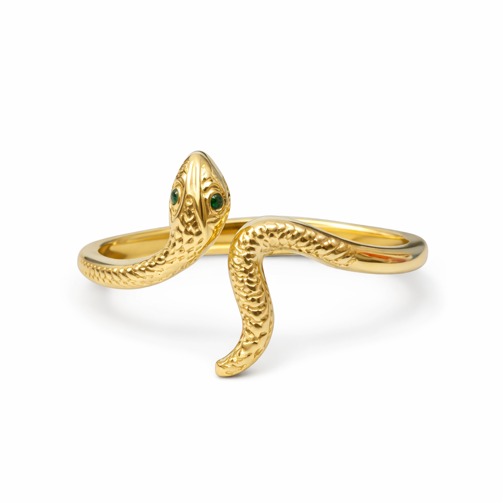 Serpentina Emerald Eye Cuff Bracelet