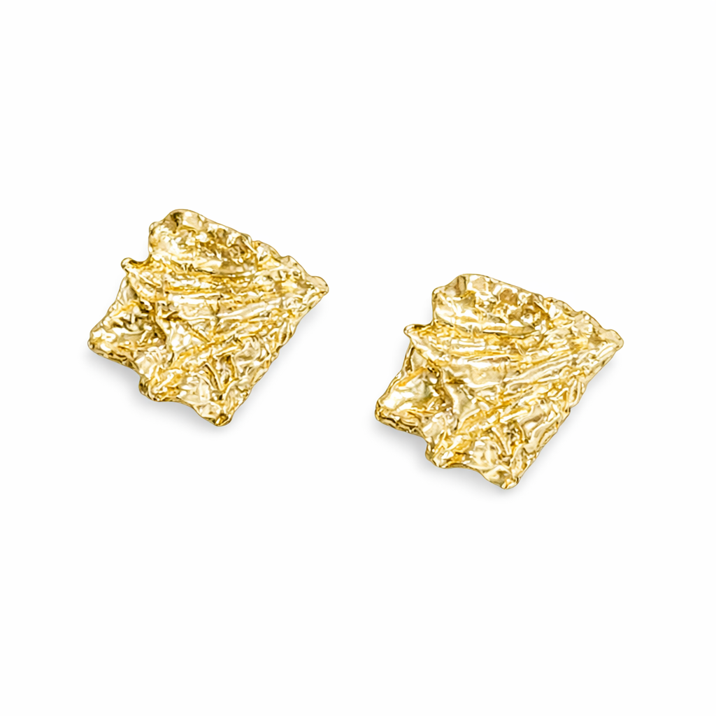 Aurelia Molten Gold Stud Earrings