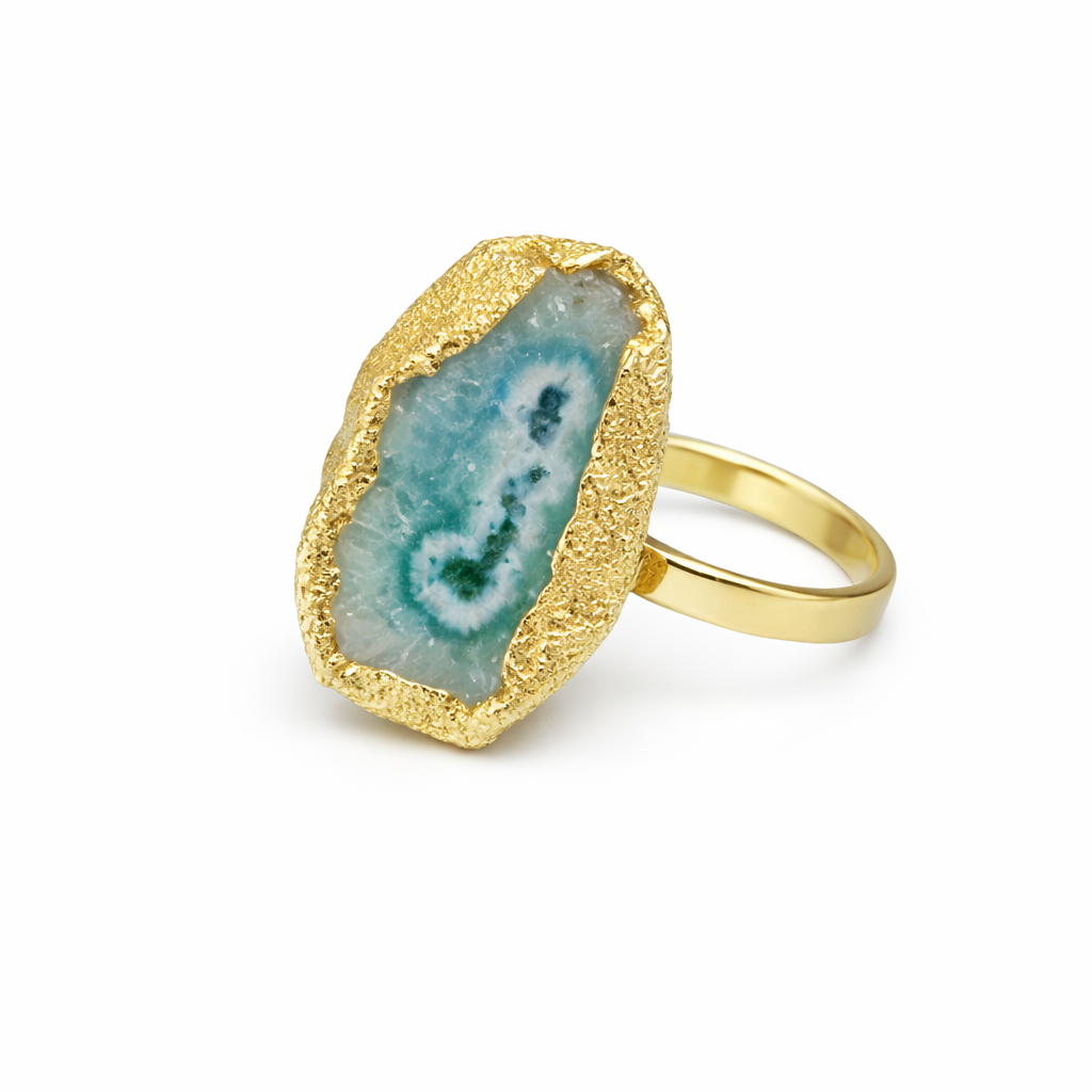 Azurea Rough Stone Statement Ring