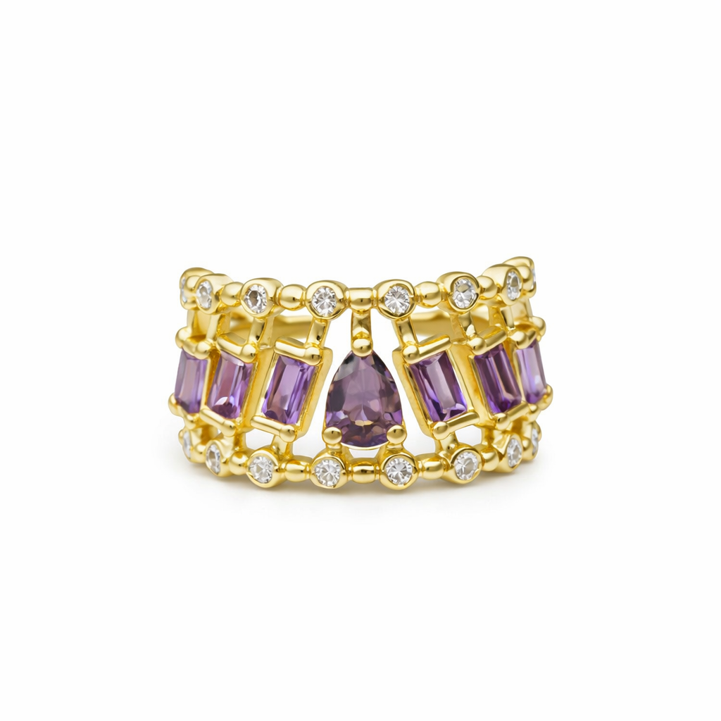 Amethyst Royale Crystal Ring