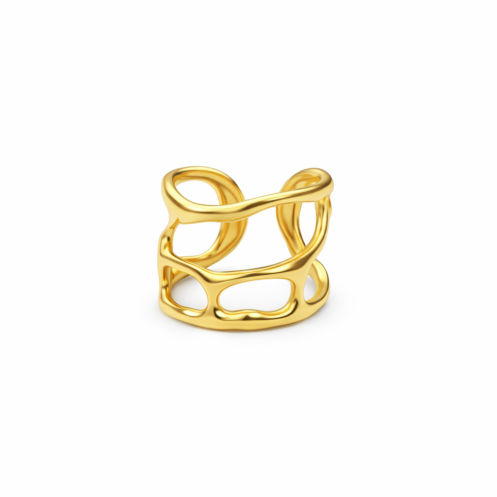 Aurelia Sculpted Wave Ring