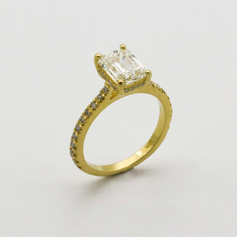 Emerald Cut Diamond Engagement Ring