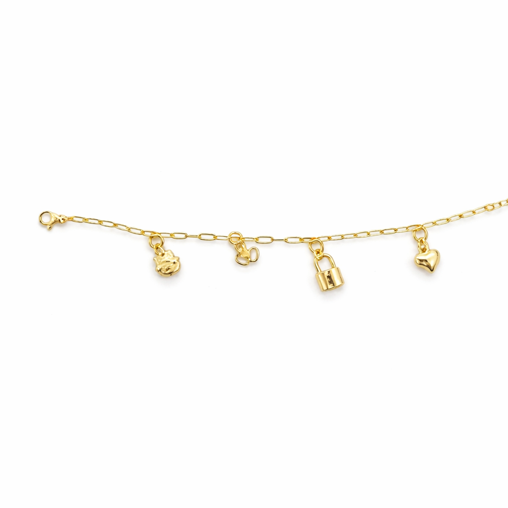 Amora Lock Charm Bracelet